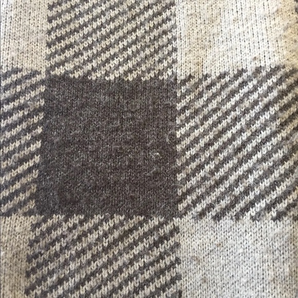 Dockers Men Crew Neck Sweater Check Houndstooth Print Med Grey Taupe - Picture 10 of 15